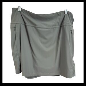KPSUN Gray Active Skort NWT 2XL High Waisted Athletic with Zip Pockets